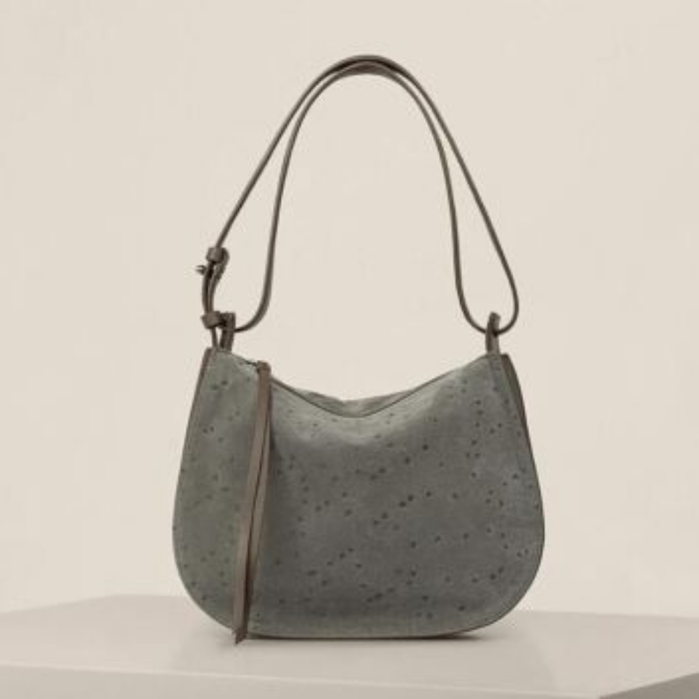 All Saints suede star purse